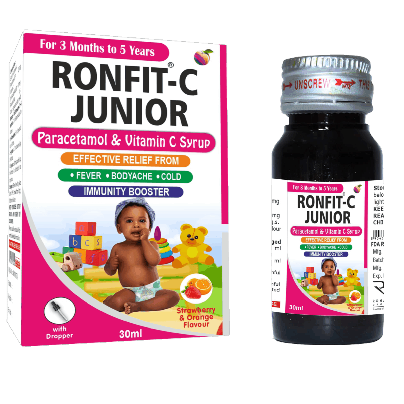 RONFIT-C Junior Syrup paediatric pack