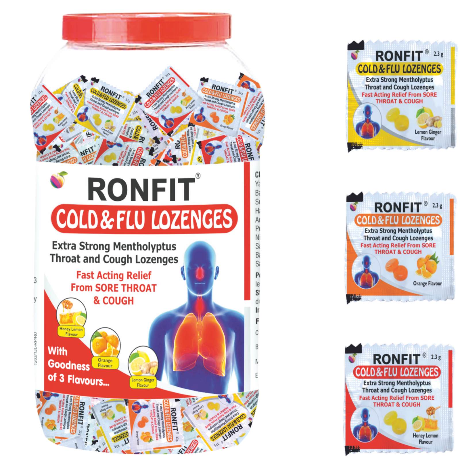 RONFIT Cold and Flu Lozenges pack