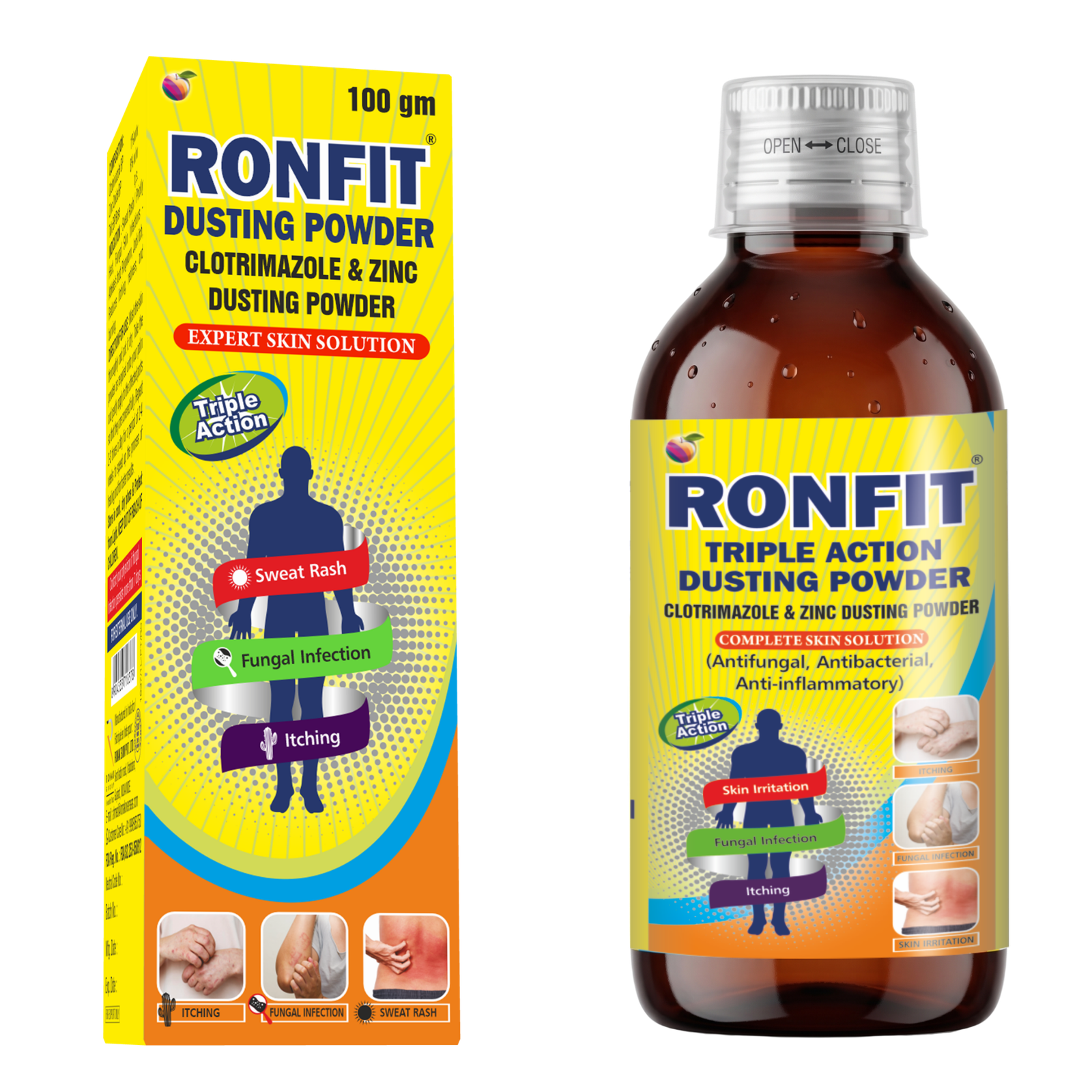 RONFIT Triple Action Dusting Powder pack
