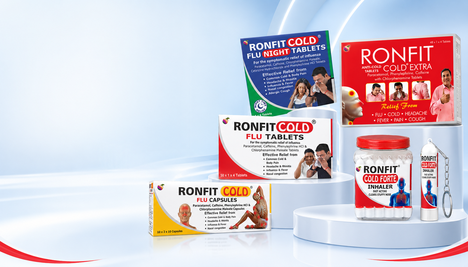 Ronfit cold, flu and nasal care product range