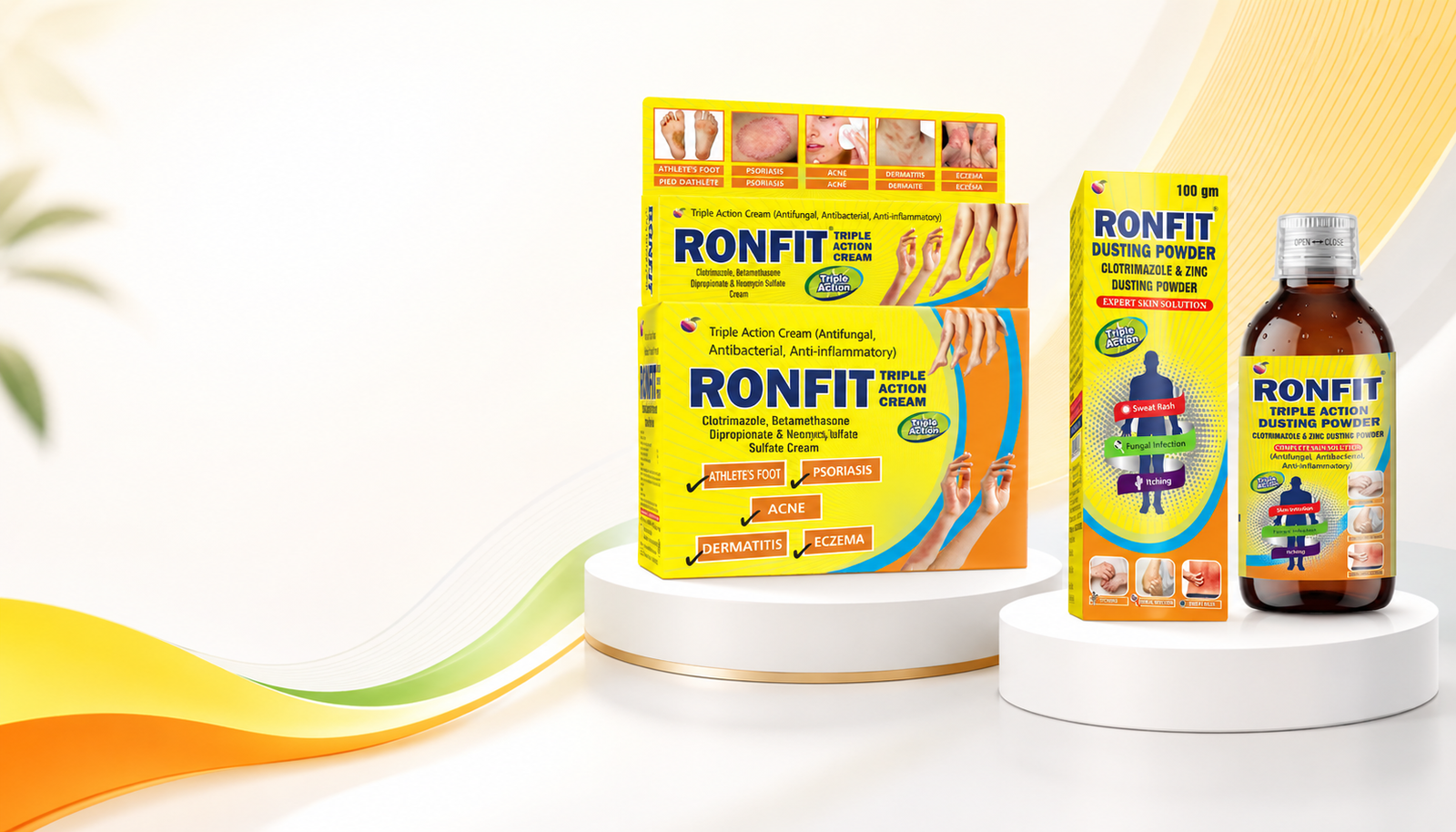 Ronfit skin and dermatology product range