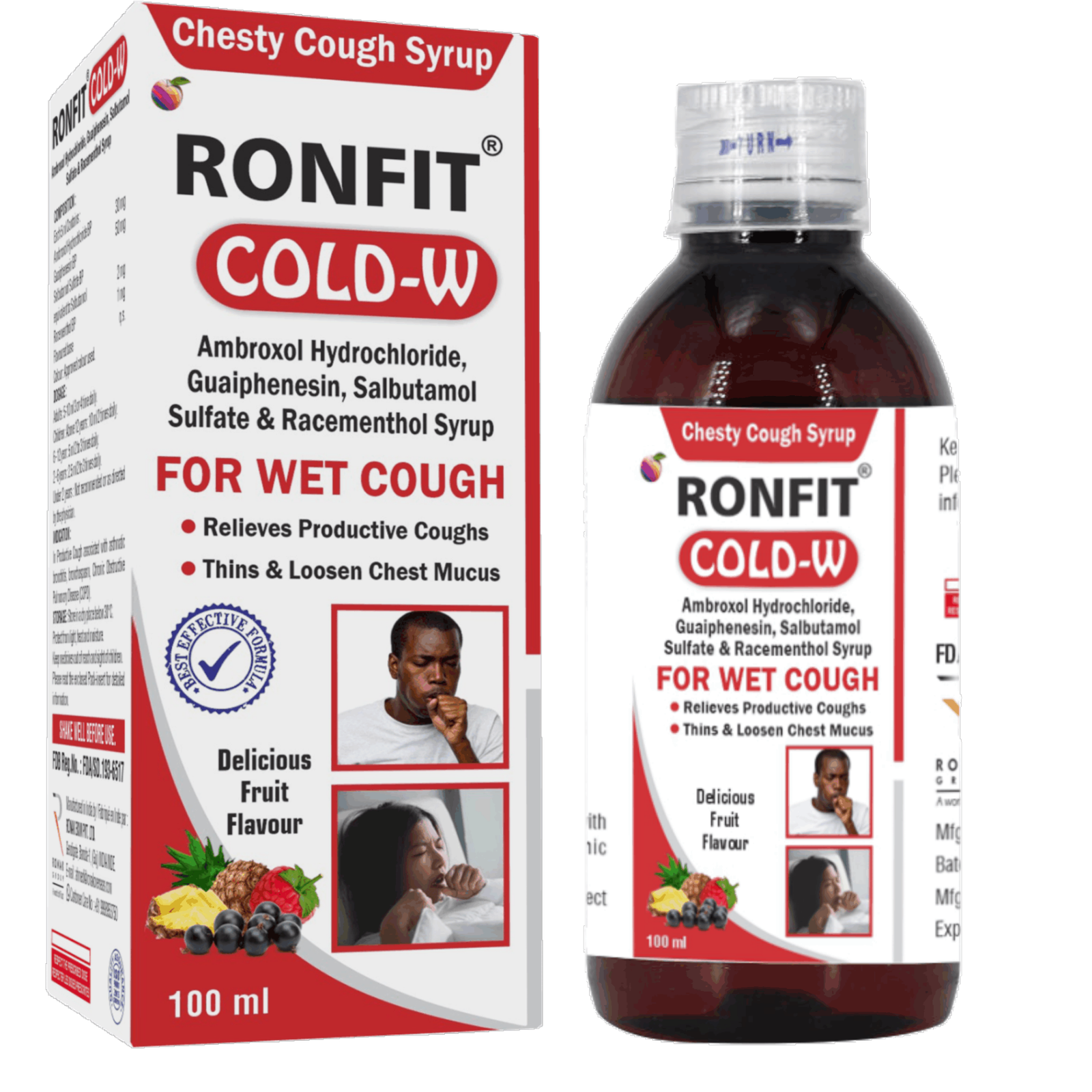 RONFIT COLD-W Chesty Cough Syrup 100 ml